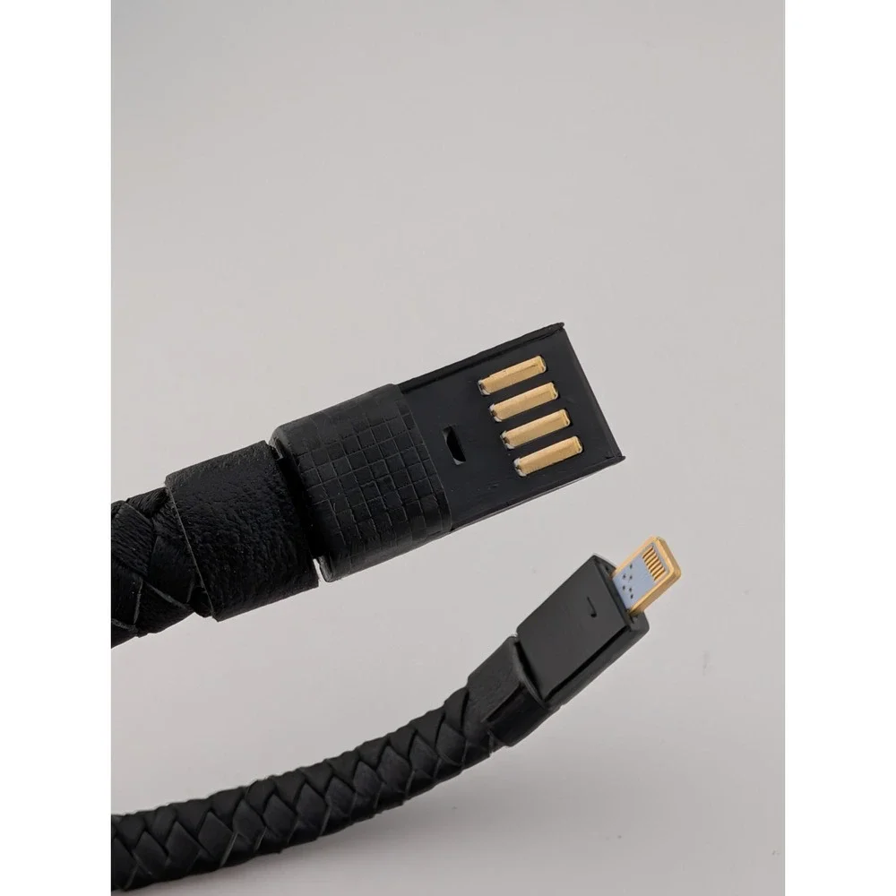 NIFTYX Wearable Charging‎ Cable Bracelet Power bank Lighting Charger- Black